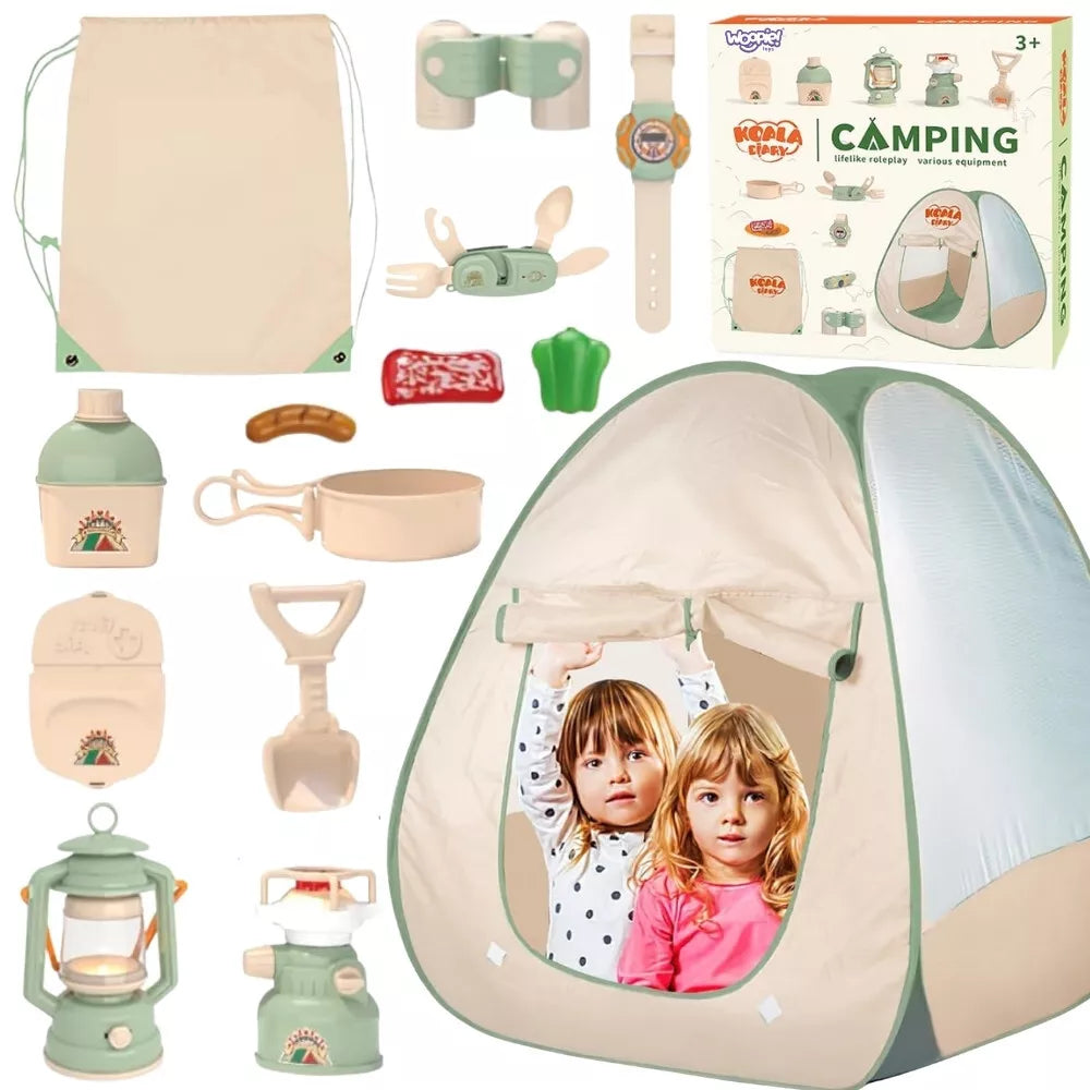 WOOPIE Discovery „Little Explorer“ rinkinys – XXL stovyklavimo palapinė bivakui, 15 dalių